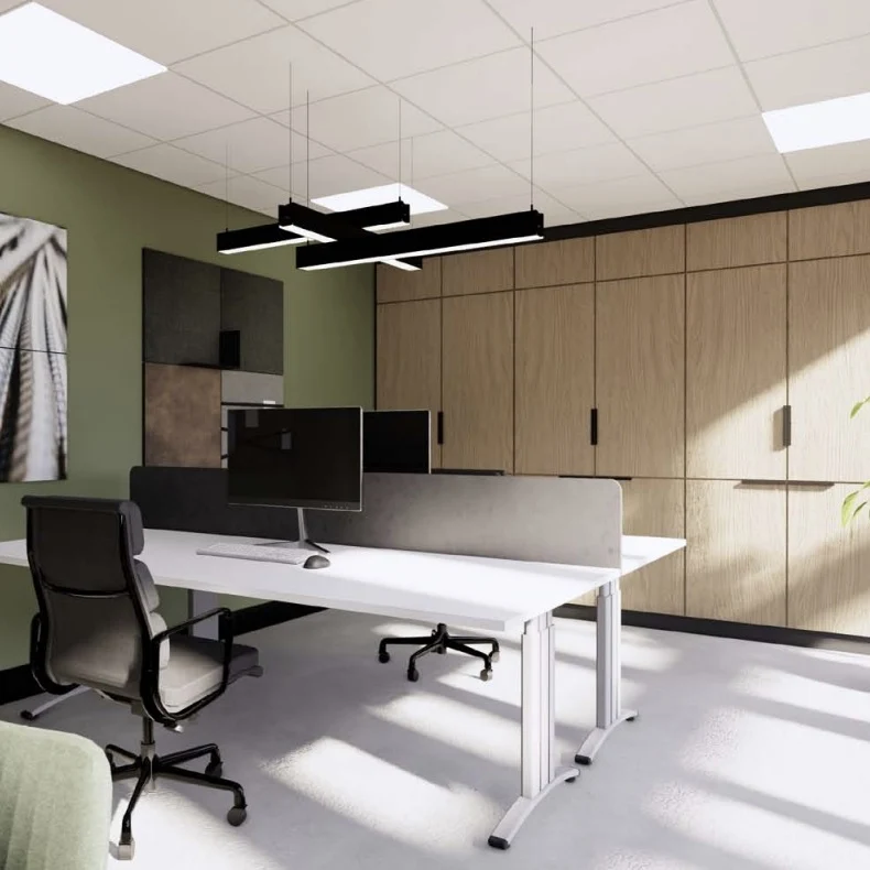 LED Linear Hängeleuchte schwarz - Büroleuchte - 40 Watt | 120cm | 4000K – Naturweiß