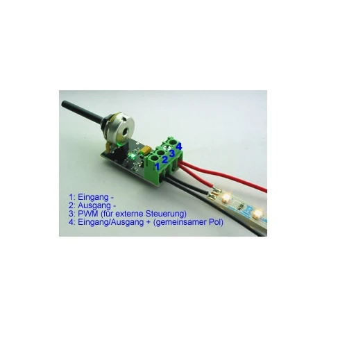 Dimmer für LEDs und LED Module (PWM) mit Drehregler