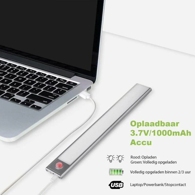 LED-Schrankbeleuchtung mit Sensor | 1,5W | Silber | 24cm | 3000K