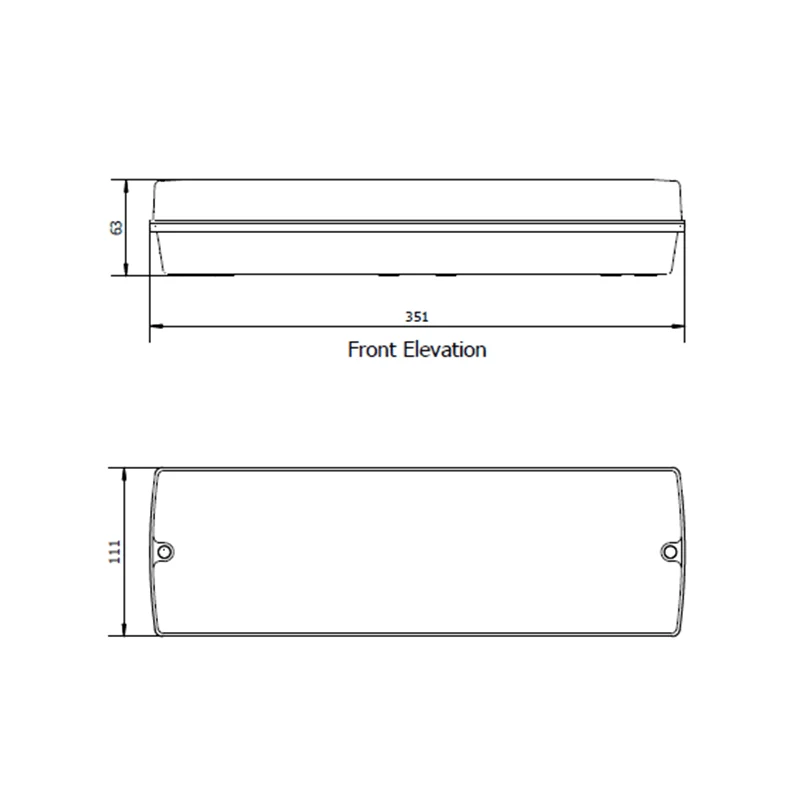 Notbeleuchtung | Schwarz | 3 Watt | IP66 | inkl. 4x Symbole
