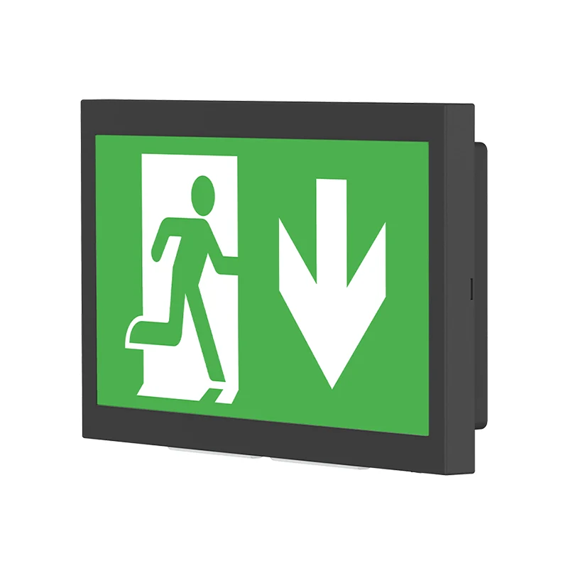 Noodverlichting | Inbouw en opbouw | 3W | Zelftest | Met pictogrammen | Zwart | 3 uur accu