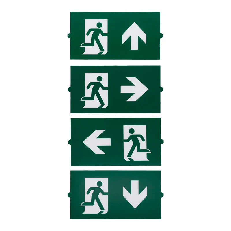 Noodverlichting | Inbouw en opbouw | 3W | Zelftest | Met pictogrammen | Zwart | 3 uur accu
