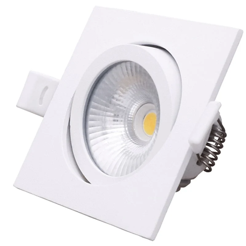 LED Dimmbarer Einbaustrahler 6W | Quadratisch | Ø75mm | Weiß | 2700K warmweiß