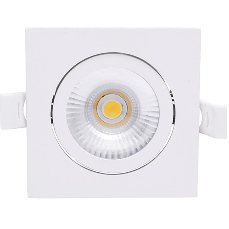 LED Dimmbarer Einbaustrahler 6W | Quadratisch | Ø75mm | Weiß | 2700K warmweiß