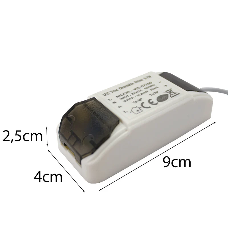 LED Dimmbarer Einbaustrahler 6W | Quadratisch | Ø75mm | Weiß | 2700K warmweiß