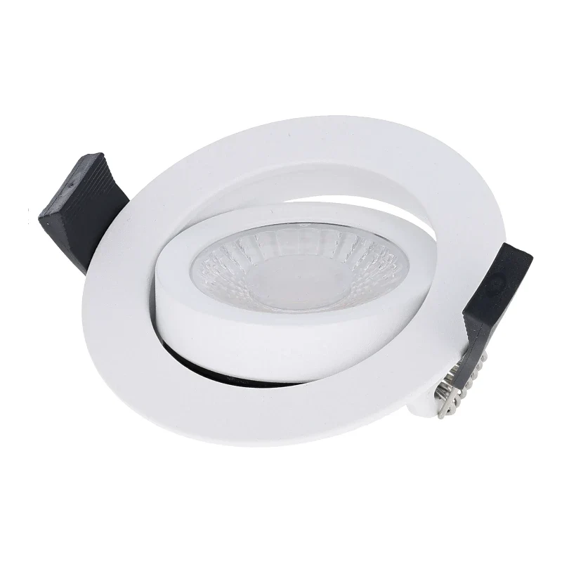 MIRAN Weißer flacher LED-Einbaustrahler | 5 W/7 W | Dimmbar | 68 mm | IP65 wasserdicht | CCT