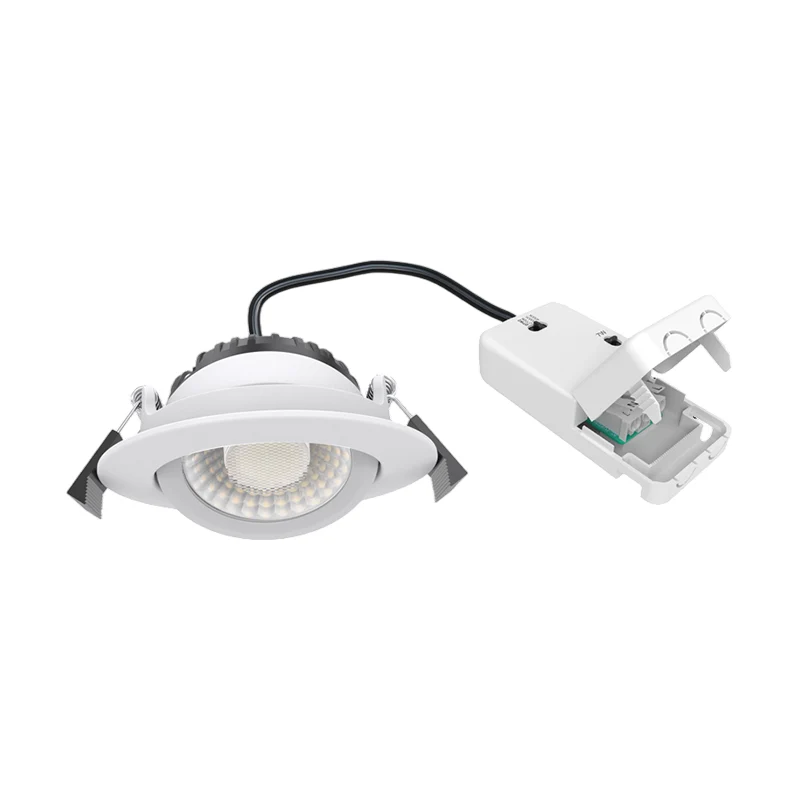 MIRAN Weißer flacher LED-Einbaustrahler | 5 W/7 W | Dimmbar | 68 mm | IP65 wasserdicht | CCT