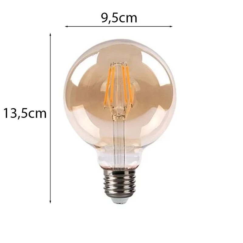 LED-Glühlampe 6W | G95 | 3-stufig dimmbar | E27 | 2700K – Warmweiß