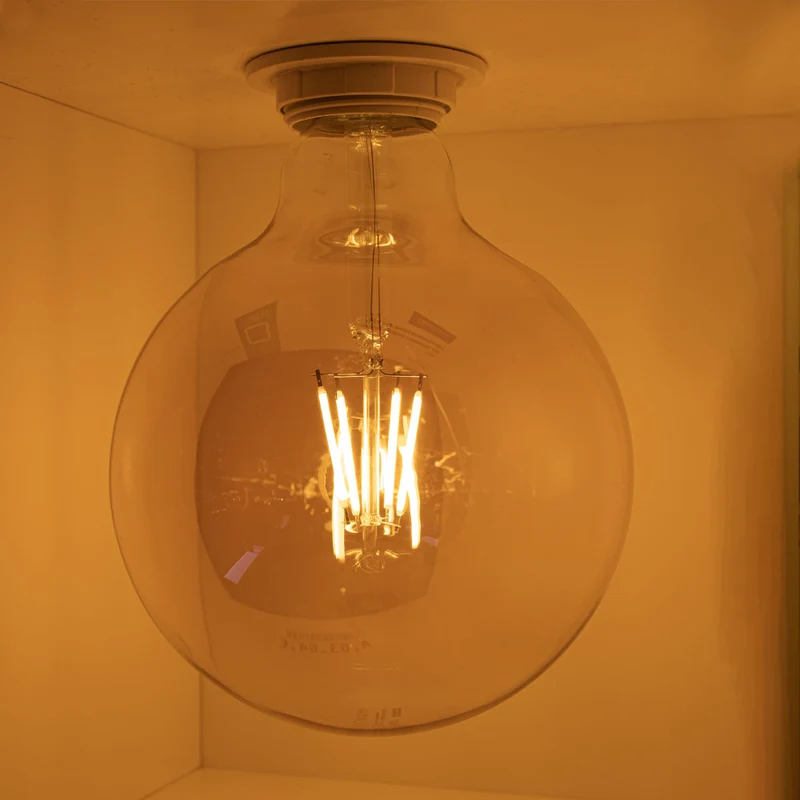 LED-Glühlampe 6W | G125 | 3-stufig dimmbar | E27 | 2700K – Warmweiß