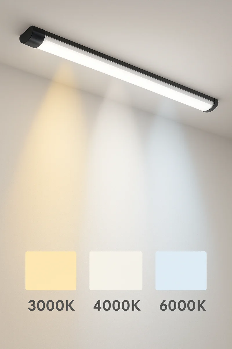 LED-Batten-Leuchtstofflampe 60CM 10/15/20W | CCT - Lichtfarbe | LOTUS | Schwarz