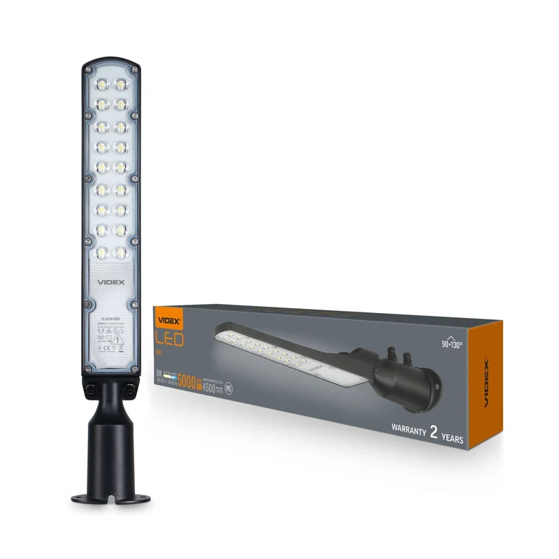 LED Straßenlaterne schwarz PLAYA | Eco-Serie | 50W | IP65 | 100lm/w | 5000K