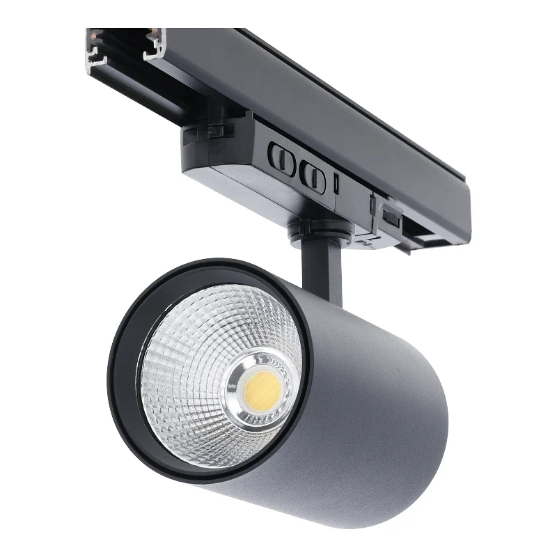 3-Phasen-Schienenspot | Rosalin | 10W-20W-30W | Schwarz | Dimmbar | CCT-Schalter