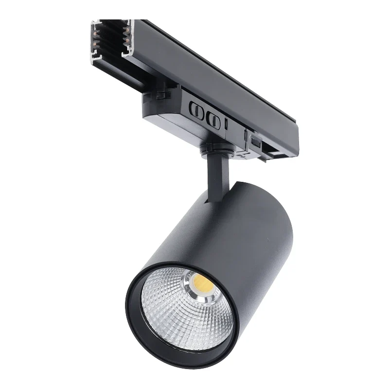 3-Phasen-Schienenspot | Rosalin | 10W-20W-30W | Schwarz | Dimmbar | CCT-Schalter