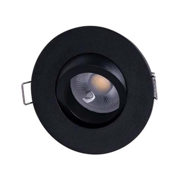 Schwarze Spotleuchte Ø68mm | Wasserbeständig | Single | runden