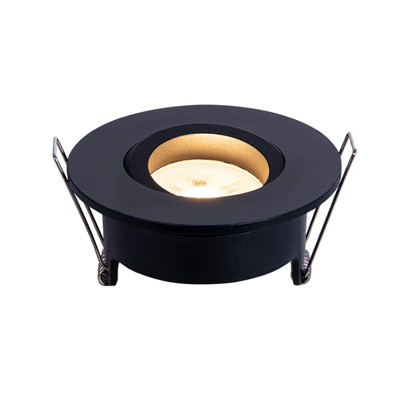 Schwarze Spotleuchte Ø68mm | Wasserbeständig | Single | runden