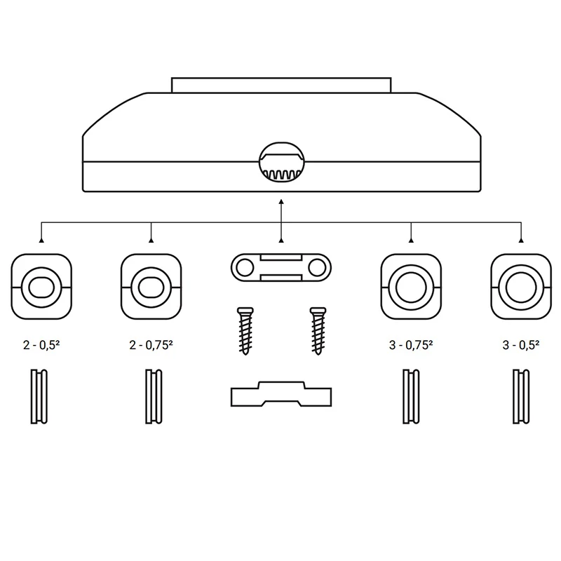 ION-Bodenschnurdimmer | 0,3-75W | Schwarz