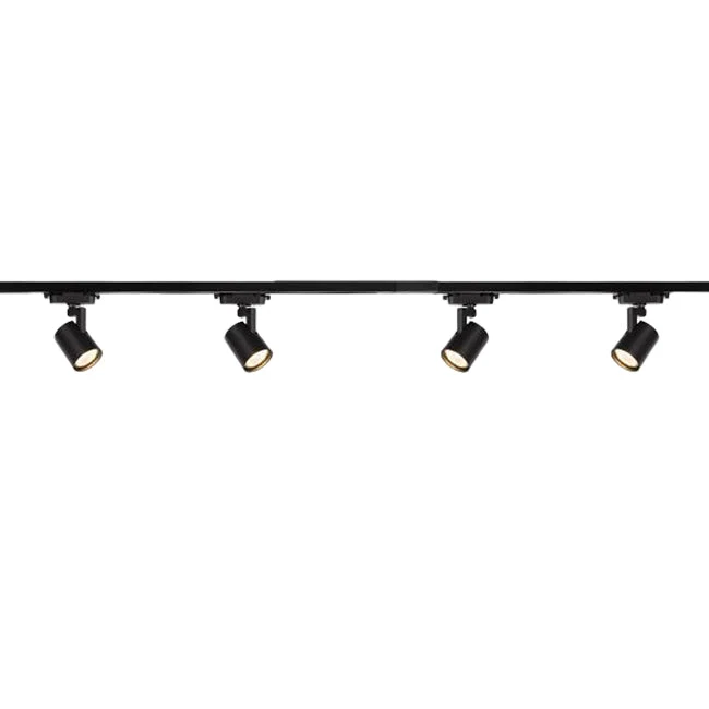LED 1-Phasen-Schienenstrahler | Schwarz | GU10-Fassung | PLUTO