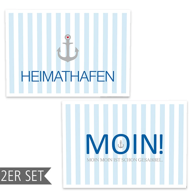 Postkarten Moin 2er-Set