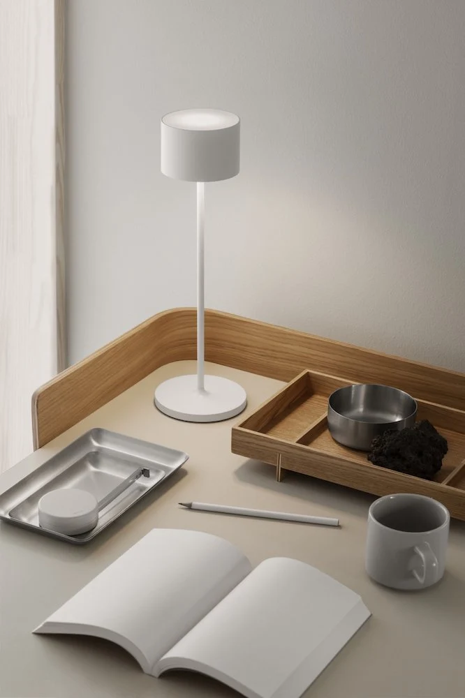 Blomus Mobile LED-Tischleuchte Farol White