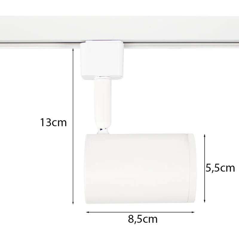 LED 1-Phasen-Schienenstrahler | Weiß | GU10-Fassung