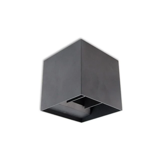 LED-Würfel-Wandleuchte | Dimmbar | IP44 | G9-Fassung | Anthrazit