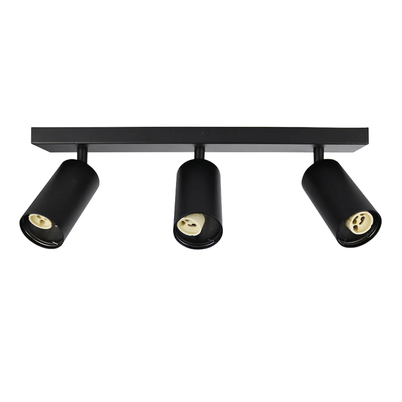 LED-Deckenaufbauspot | 3-Licht | schwarz | 3 x GU10-Fassung