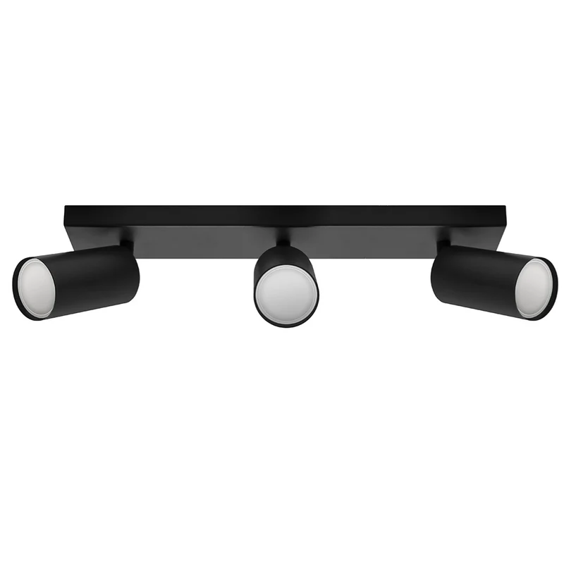 LED-Deckenaufbauspot | 3-Licht | schwarz | 3 x GU10-Fassung