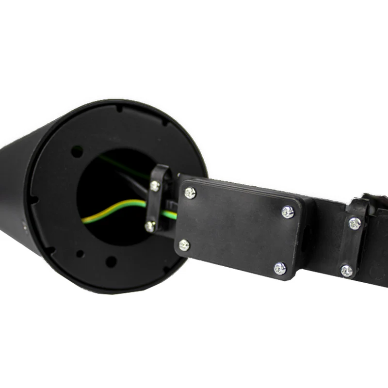 LED Garden Post - Stehende Außenleuchte mit Rauchglas | 50cm | Schwarz | IP54 – KALI