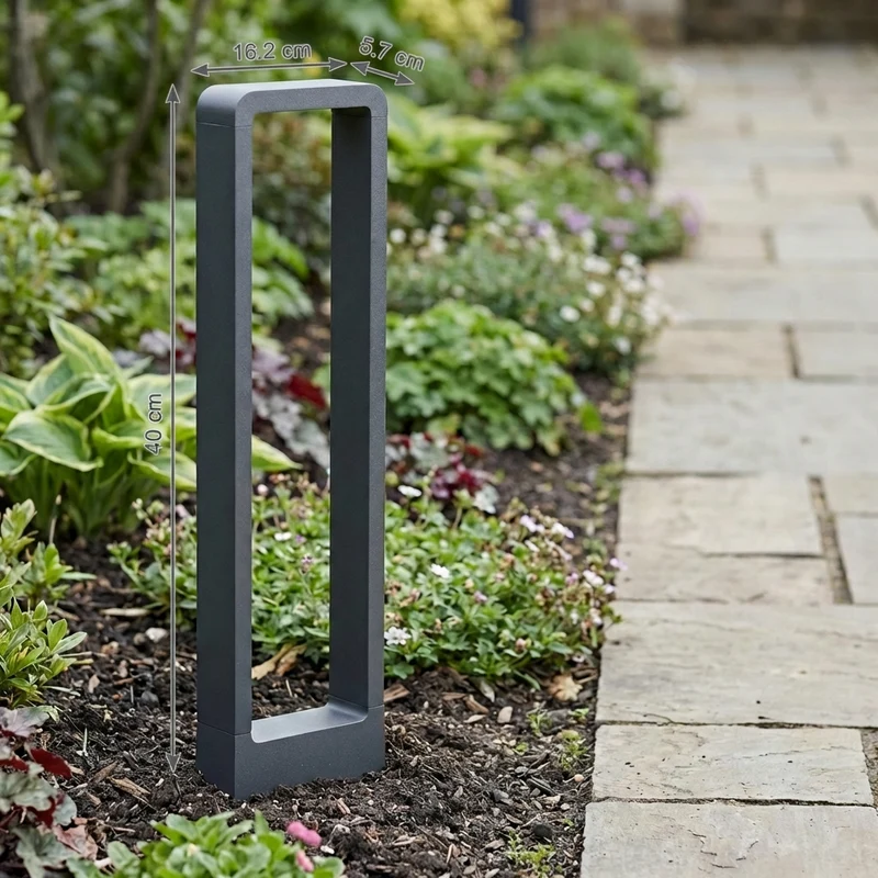 LED Garden Post - Stehende Außenleuchte | 7 Watt | 40cm | Schwarz | IP65 | 3000K - Warmweiß | BALI