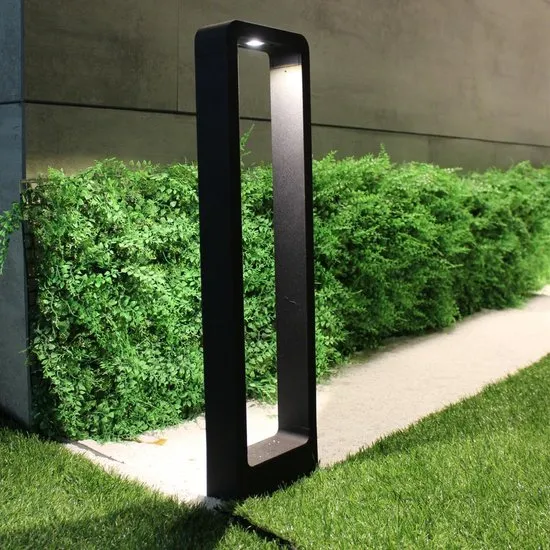 LED Garden Post - Stehende Außenleuchte | 12 Watt | 60cm | Schwarz | IP65 | 3000K - Warmweiß | BALI