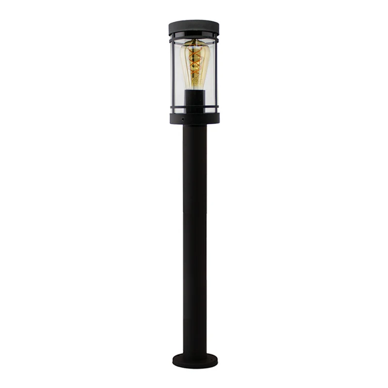 LED-Gartenpfosten - Sockel - Stehende Außenleuchte | 80cm | Schwarz | IP44 – HOEDY