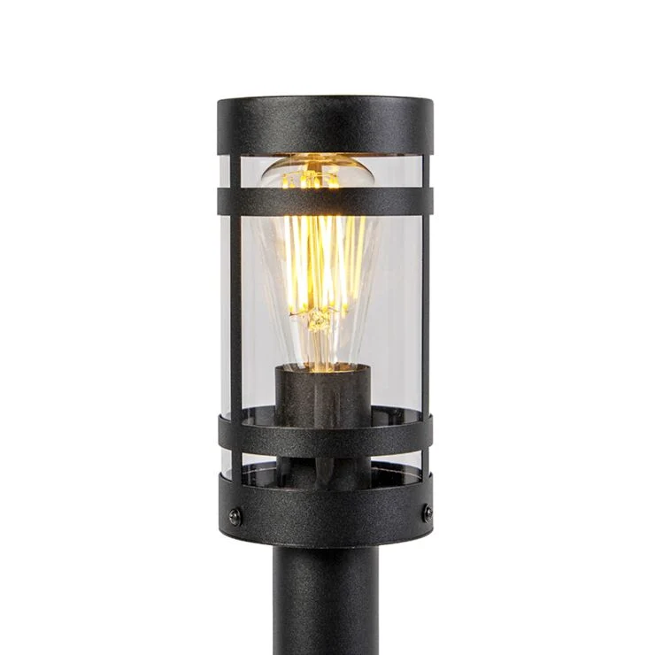 LED-Gartenpfosten - Sockel - Stehende Außenleuchte | 80cm | Schwarz | IP44 – HOEDY