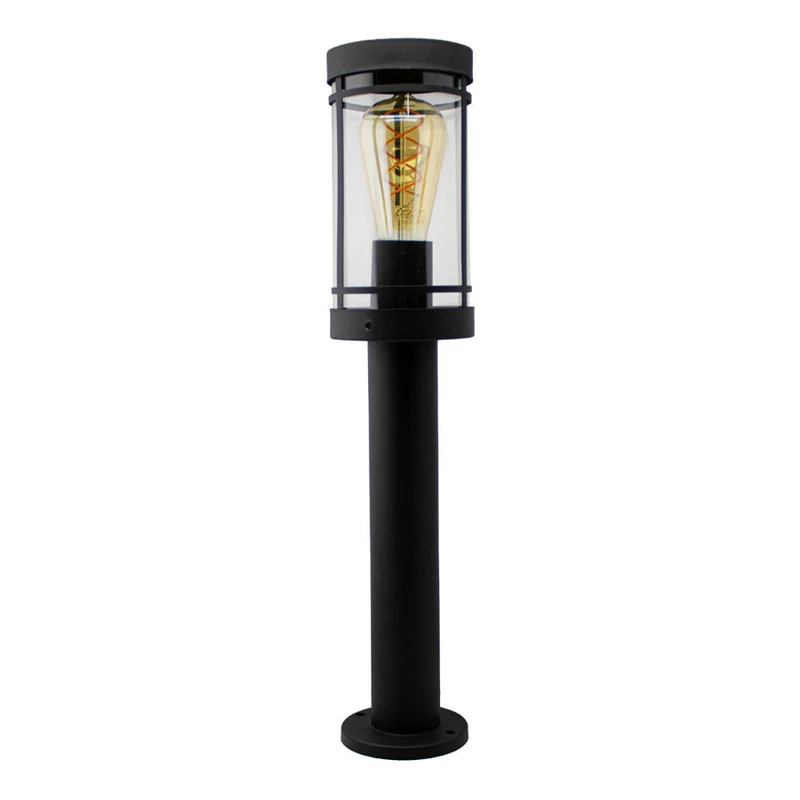 LED-Gartenpfosten - Sockel - Stehende Außenleuchte | 50cm | Schwarz | IP44 – HOEDY
