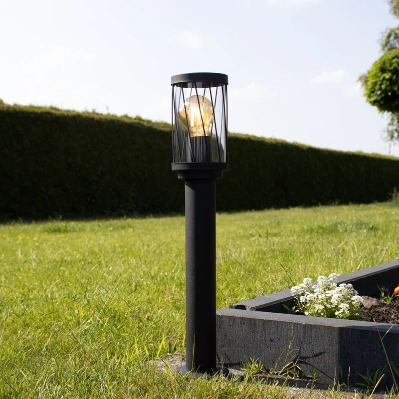 LED-Gartenpfosten - Sockel - Stehende Außenleuchte | 50cm | Schwarz | IP44 – TOMBA