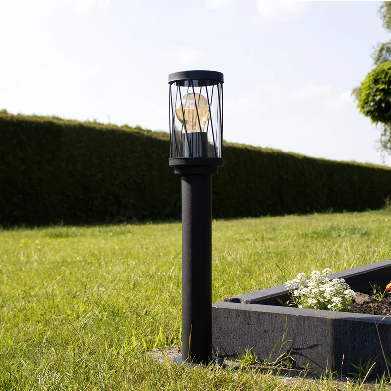 LED-Gartenpfosten - Sockel - Stehende Außenleuchte | 50cm | Schwarz | IP44 – TOMBA