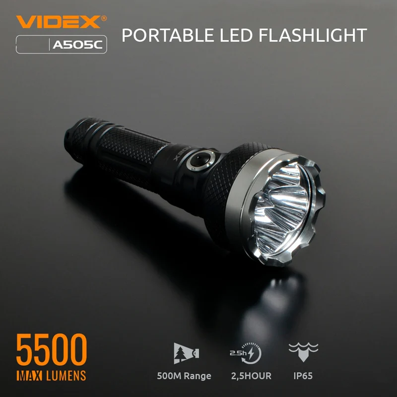 LED-Taschenlampe 20 Watt | Wiederaufladbar | 5500 Lumen | 5000K - Tageslichtweiß