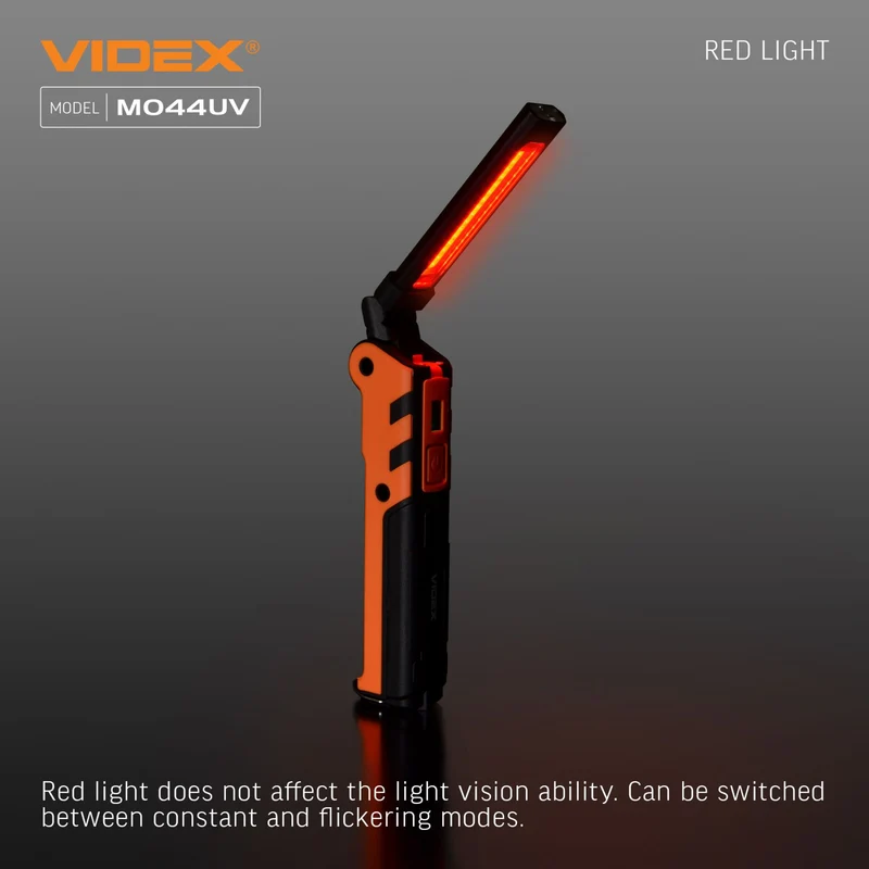LED-Taschenlampe – Handlampe | Wiederaufladbar | 400 Lumen | 6500 K – Rot – UV