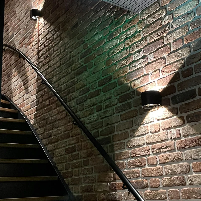 LED-Wandleuchte | Rund | Schwarz | 6 Watt | 3000K (Warmweiß)