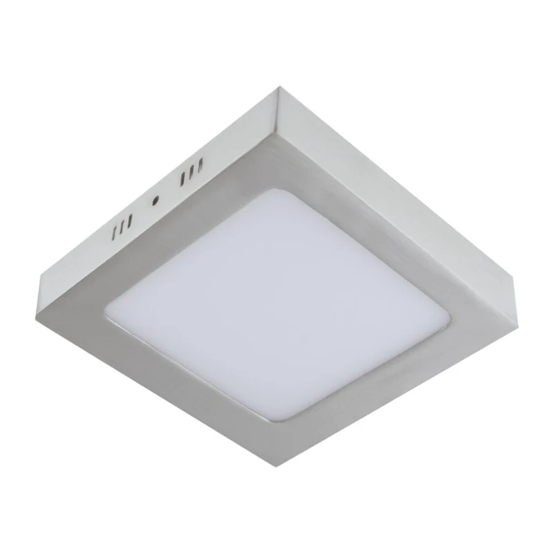 LED Deckenleuchte quadratisch | 18 Watt | Mattchrom | IP20 | 4000K (natürliches Weiß)