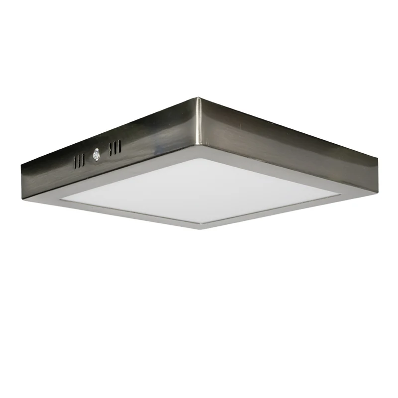 LED Deckenleuchte quadratisch | 18 Watt | Mattchrom | IP20 | 4000K (natürliches Weiß)