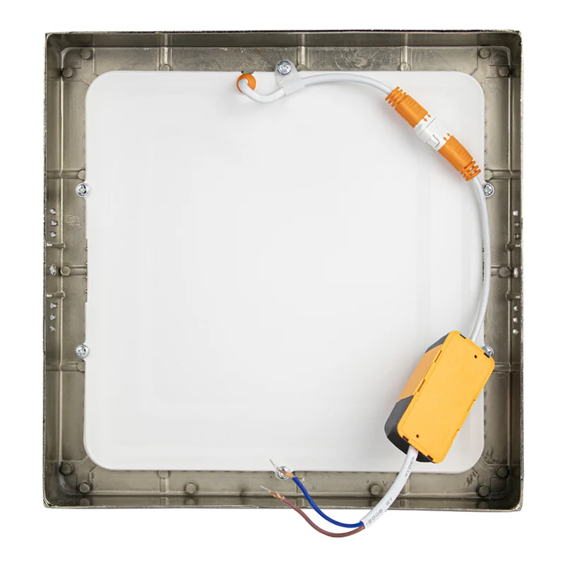 LED Deckenleuchte quadratisch | 18 Watt | Mattchrom | IP20 | 4000K (natürliches Weiß)