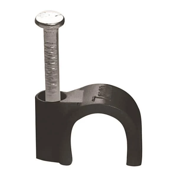 Kabelclip | 6/25 ΜΜ | Schwarz | 100 Stück.