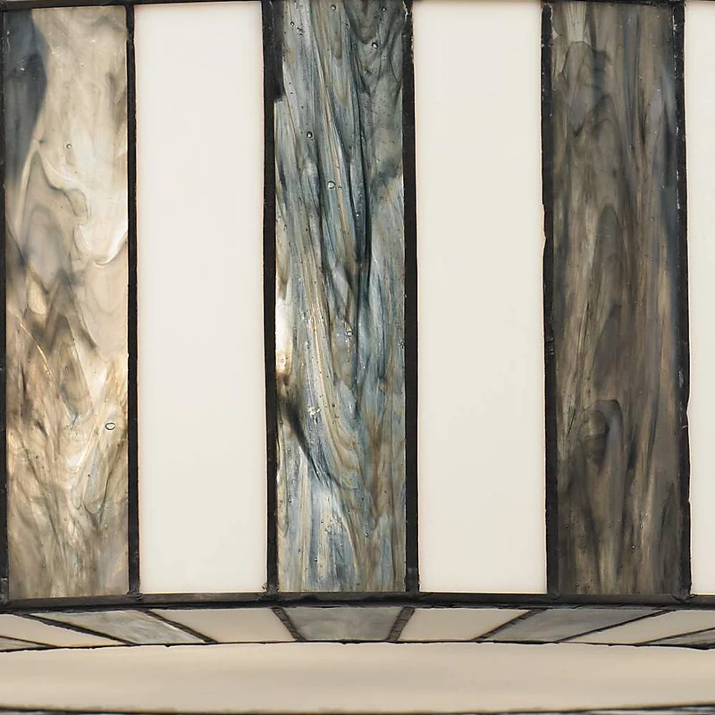Tiffany Style 20wide Striped Art Glass Pendant Light