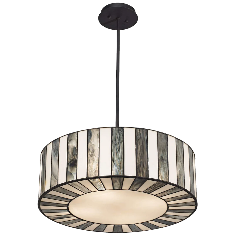Tiffany Style 20wide Striped Art Glass Pendant Light