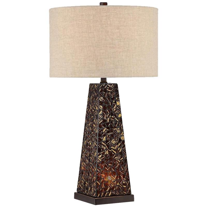 Possini Euro Design Lorin Mosaic Tile Nightlight Table Lamp