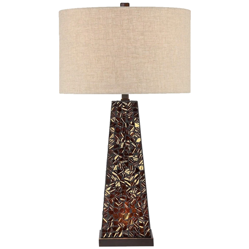 Possini Euro Design Lorin Mosaic Tile Nightlight Table Lamp