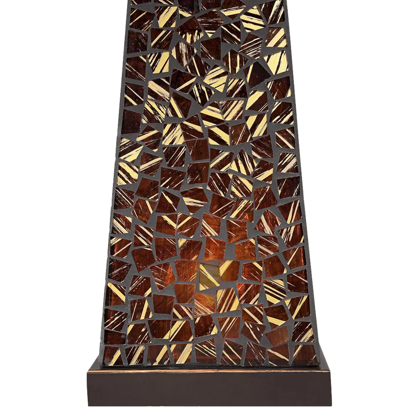 Possini Euro Design Lorin Mosaic Tile Nightlight Table Lamp