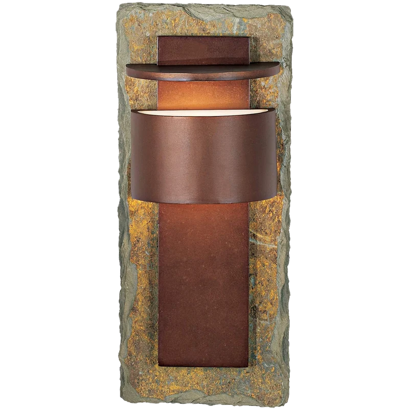 Kembra Slate Copper 19high Outdoor Wall Sconce
