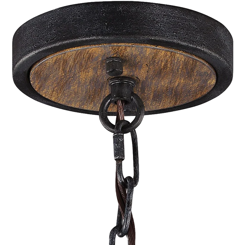 Feiss F3040 8wow Lorenz 8 Light Chandelier In Weathered Oak Wood