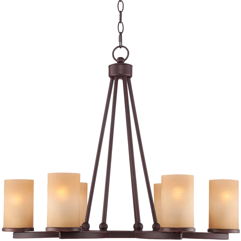 Fairport 6 Light 28wide Bronze Chandelier
